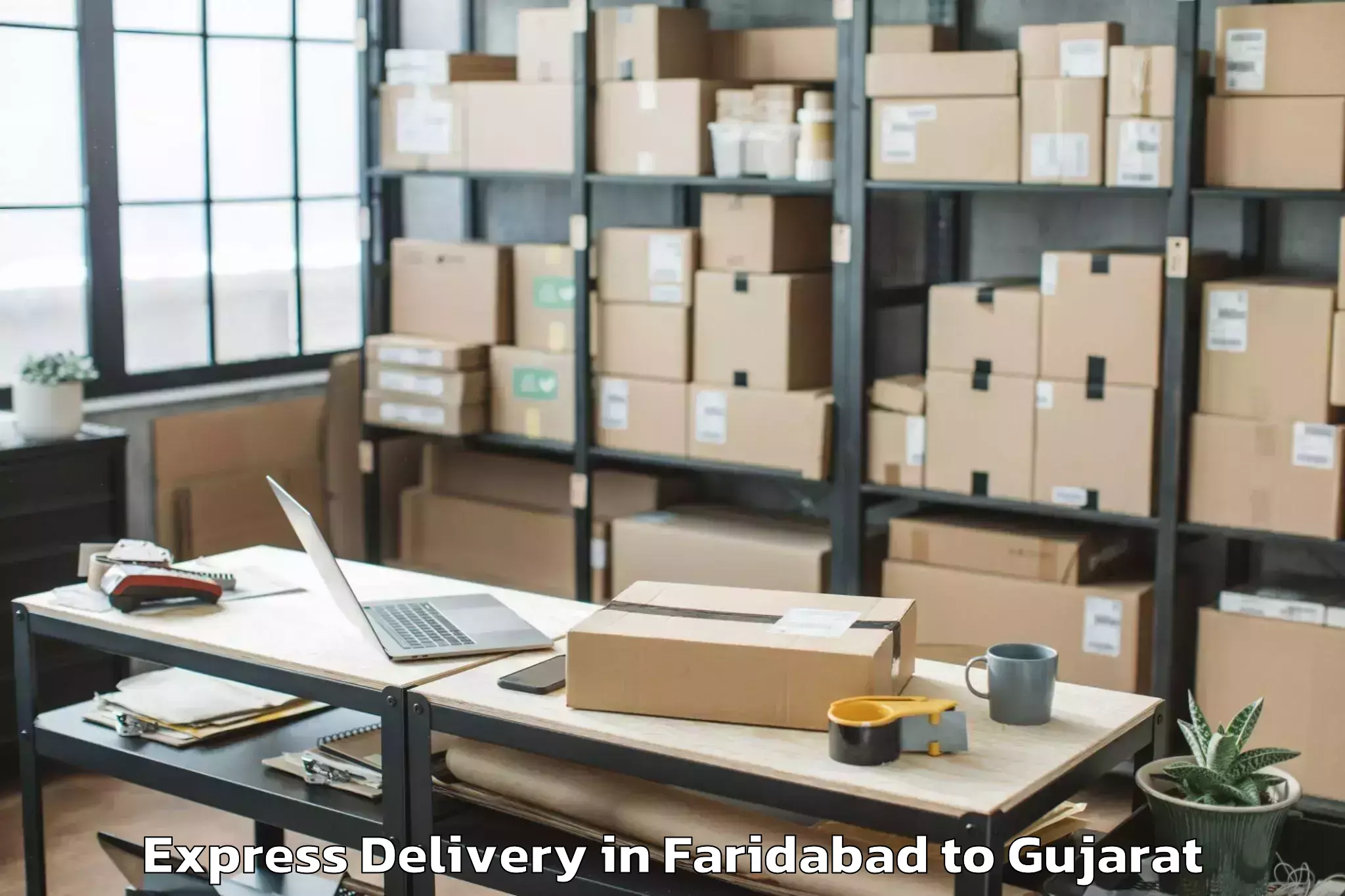 Top Faridabad to Madhavpur Express Delivery Available